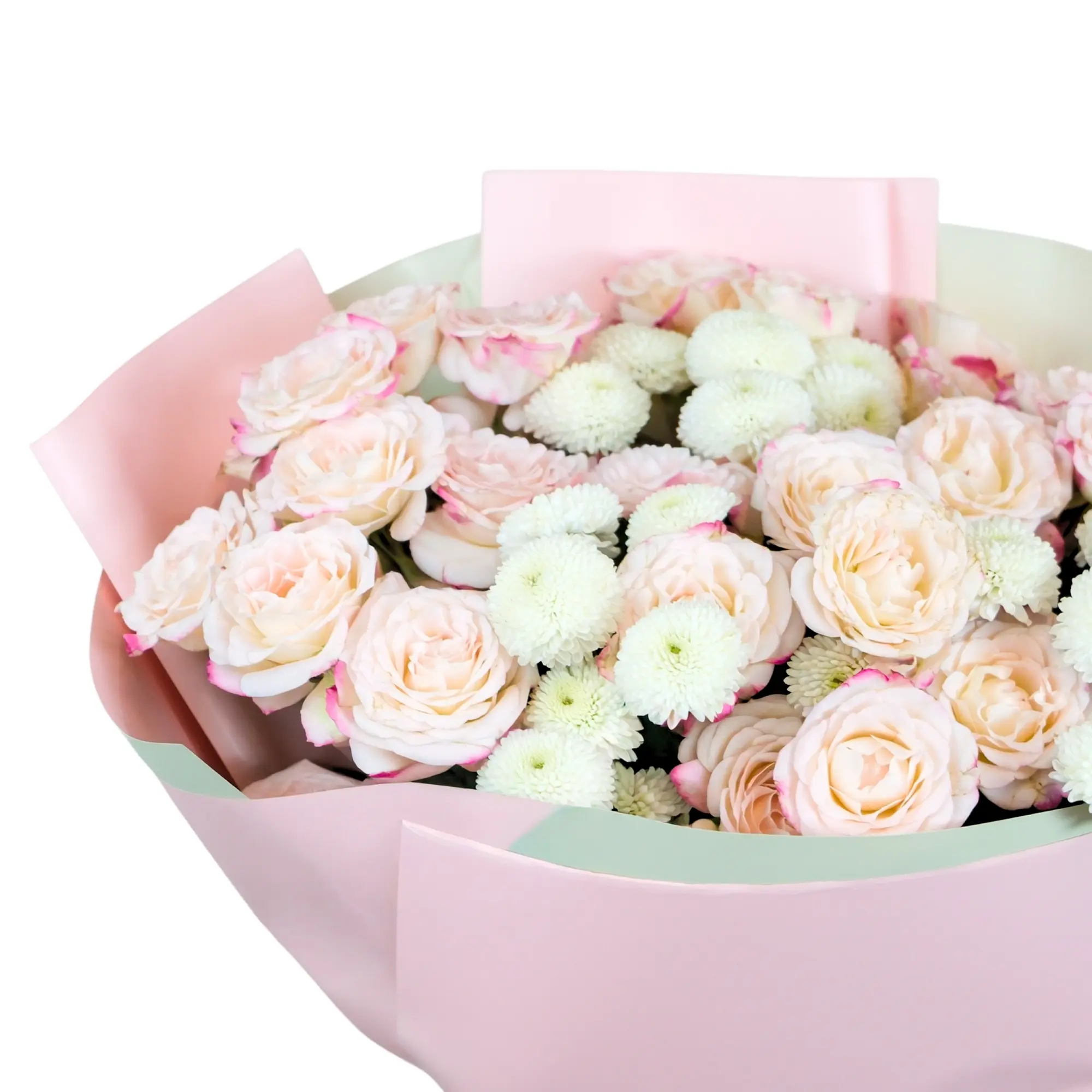 Pembe Çardak Gül & Krizantem Buketi 3 Pembe Çardak Gül & Krizantem Buketi 3
